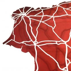 BB Papercuts Places County DERRY - Papercut Map - Designed Imagined Made In Ireland