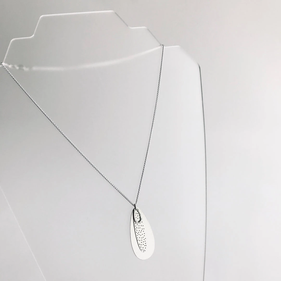 Berina Kelly All Jewellery Layered Oblong Leaf Pendant - Shore Collection, Made In Ireland
