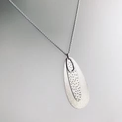 Berina Kelly All Jewellery Layered Oblong Leaf Pendant - Shore Collection, Made In Ireland