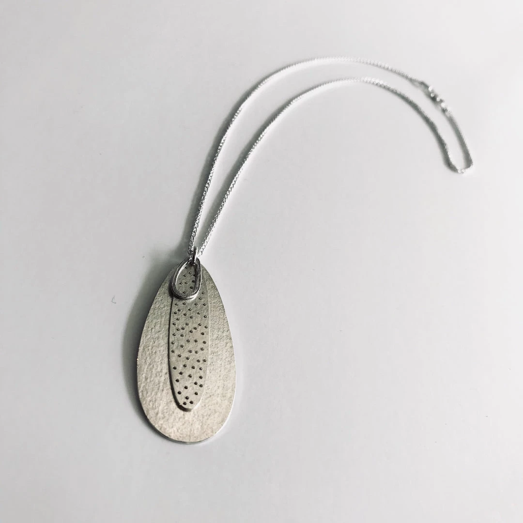 Berina Kelly All Jewellery Layered Oblong Leaf Pendant - Shore Collection, Made In Ireland