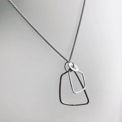 Berina Kelly Frames With Pierced Disc Pendant Sterling Silver - Line Collection, Made In Ireland All Jewellery