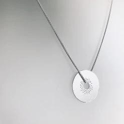 Berina Kelly All Jewellery Pierced Circle Pendant Sterling Silver - Circle Collection, Made In Ireland