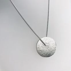 Berina Kelly All Jewellery Pierced Circle Pendant Sterling Silver - Circle Collection, Made In Ireland