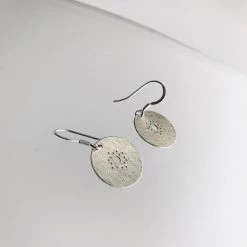 Berina Kelly Circle Drop Earrings Sterling Silver - Circle Collection, Made In Ireland