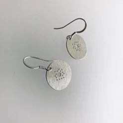 Berina Kelly Circle Drop Earrings Sterling Silver - Circle Collection, Made In Ireland