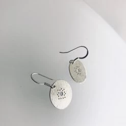 Berina Kelly Circle Drop Earrings Sterling Silver - Circle Collection, Made In Ireland