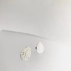 Berina Kelly Leaf Stud Earrings Sterling Silver - Shore Collection, Made In Ireland