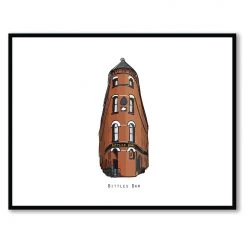 Cowfield Design Irish Pub Prints BITTLES BAR - Belfast Pub Print - Made In Ireland