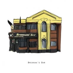 Cowfield Design BRENNANS‘ BAR - Belfast Pub Print - Made In Ireland