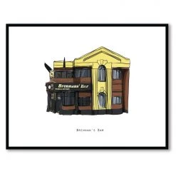 Cowfield Design BRENNANS‘ BAR - Belfast Pub Print - Made In Ireland