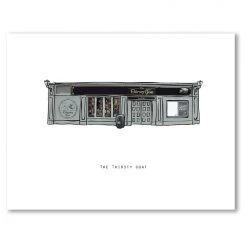 Cowfield Design The THIRSTY GOAT - Belfast Pub Print - Made In Ireland Irish Pub Prints