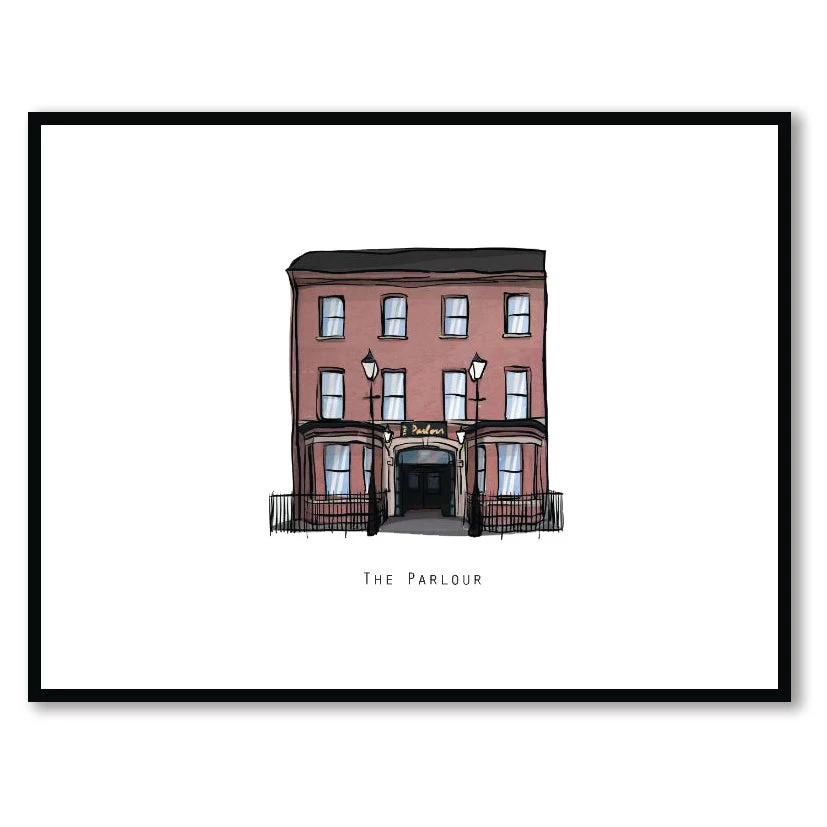 Cowfield Design The PARLOUR - Belfast Pub Print - Made In Ireland Irish Pub Prints
