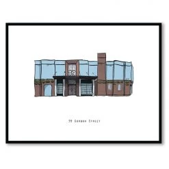 Cowfield Design Irish Pub Prints 39 GORDON STREET - Belfast Pub Print - Made In Ireland