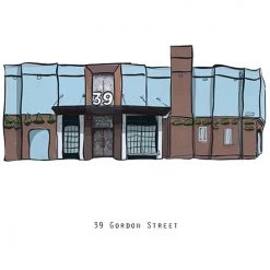 Cowfield Design Irish Pub Prints 39 GORDON STREET - Belfast Pub Print - Made In Ireland
