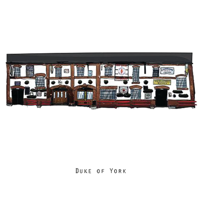 Cowfield Design Irish Pub Prints DUKE OF YORK - Belfast Pub Print - Made In Ireland