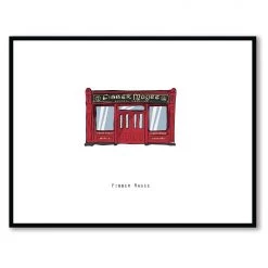 Cowfield Design Irish Pub Prints FIBBER MAGEE - Belfast Pub Print - Made In Ireland