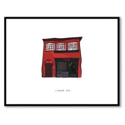 Cowfield Design Irish Pub Prints LIQUOR XXX - Belfast Pub Print - Made In Ireland