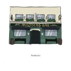 Cowfield Design MADDENS - Belfast Pub Print - Made In Ireland Irish Pub Prints