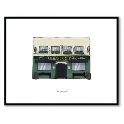 Cowfield Design MADDENS - Belfast Pub Print - Made In Ireland Irish Pub Prints