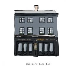 Cowfield Design MURIEL’S CAFE BAR - Belfast Pub Print - Made In Ireland