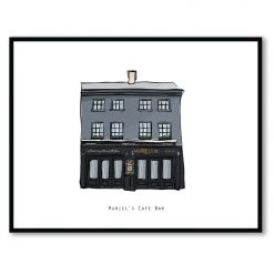 Cowfield Design MURIEL’S CAFE BAR - Belfast Pub Print - Made In Ireland
