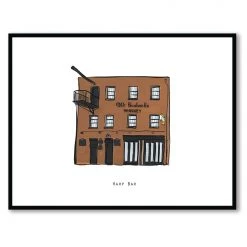 Cowfield Design HARP BAR - Belfast Pub Print - Made In Ireland