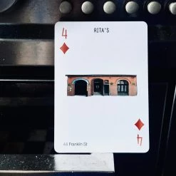 Cowfield Design RITAS AND THE PERCH - Belfast Pub Print - Made In Ireland Irish Pub Prints