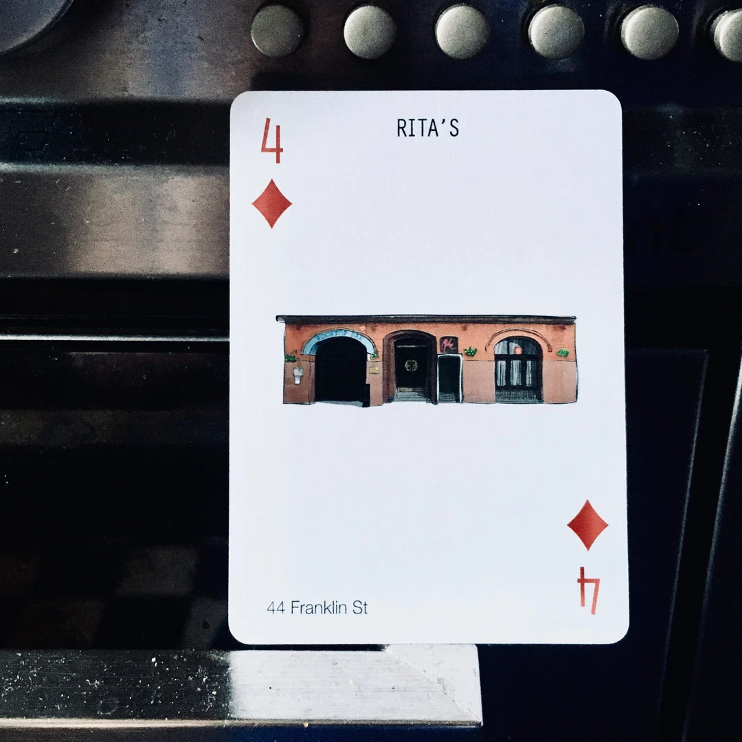 Cowfield Design RITAS AND THE PERCH - Belfast Pub Print - Made In Ireland Irish Pub Prints