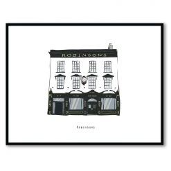 Cowfield Design ROBINSONS - Belfast Pub Print - Made In Ireland Irish Pub Prints