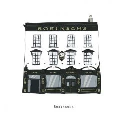 Cowfield Design ROBINSONS - Belfast Pub Print - Made In Ireland Irish Pub Prints