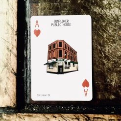 Cowfield Design SUNFLOWER PUBLIC HOUSE - Belfast Pub Print - Made In Ireland Irish Pub Prints