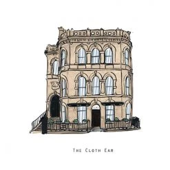 Cowfield Design The CLOTH EAR - Belfast Pub Print - Made In Ireland