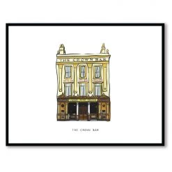 Cowfield Design The CROWN - Belfast Pub Print - Made In Ireland Irish Pub Prints