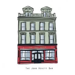 Cowfield Design Irish Pub Prints The JOHN HEWITT - Belfast Pub Print - Made In Ireland