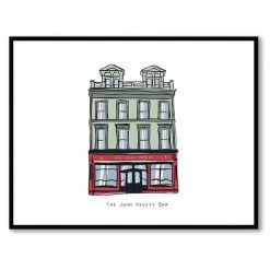 Cowfield Design Irish Pub Prints The JOHN HEWITT - Belfast Pub Print - Made In Ireland