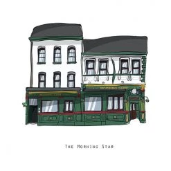 Cowfield Design The MORNING STAR - Belfast Pub Print - Made In Ireland Irish Pub Prints