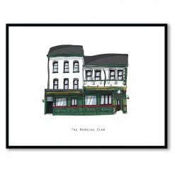 Cowfield Design The MORNING STAR - Belfast Pub Print - Made In Ireland Irish Pub Prints