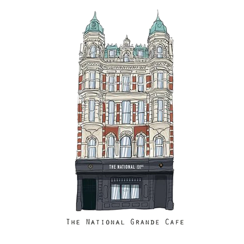 Cowfield Design The NATIONAL - Belfast Pub Print - Made In Ireland