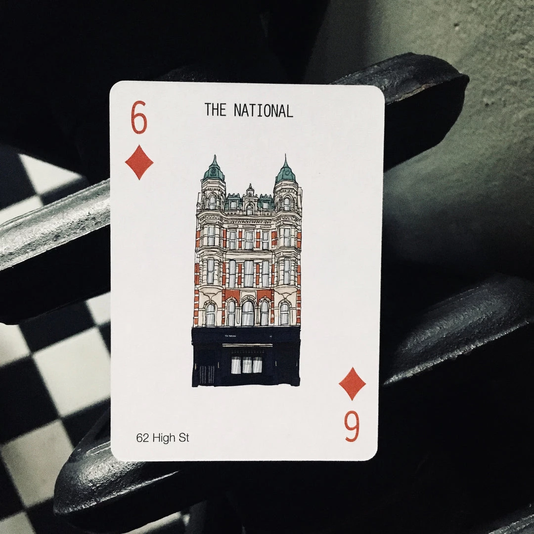 Cowfield Design The NATIONAL - Belfast Pub Print - Made In Ireland