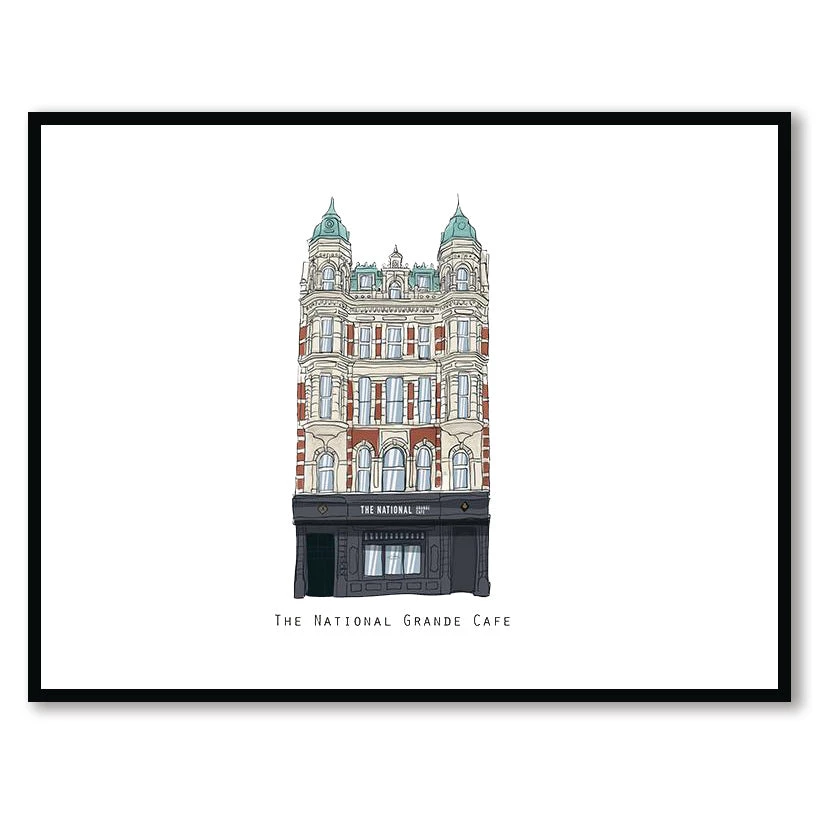 Cowfield Design The NATIONAL - Belfast Pub Print - Made In Ireland