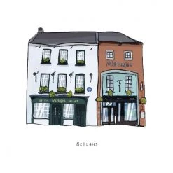 Cowfield Design MCHUGHS - Belfast Pub Print - Made In Ireland Irish Pub Prints