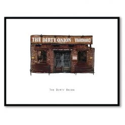 Cowfield Design Irish Pub Prints The DIRTY ONION - Belfast Pub Print - Made In Ireland