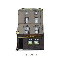 Cowfield Design Irish Pub Prints The GARRICK - Belfast Pub Print - Made In Ireland