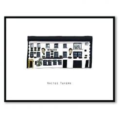 Cowfield Design WHITES TAVERN - Belfast Pub Print - Made In Ireland
