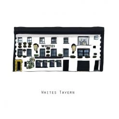 Cowfield Design WHITES TAVERN - Belfast Pub Print - Made In Ireland