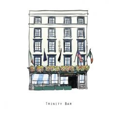 Cowfield Design TRINITY BAR - Dublin Pub Print - Made In Ireland
