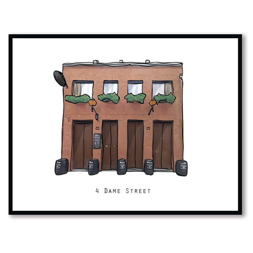 Cowfield Design Irish Pub Prints 4 DAME STREET - Dublin Pub Print - Made In Ireland