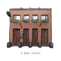 Cowfield Design Irish Pub Prints 4 DAME STREET - Dublin Pub Print - Made In Ireland