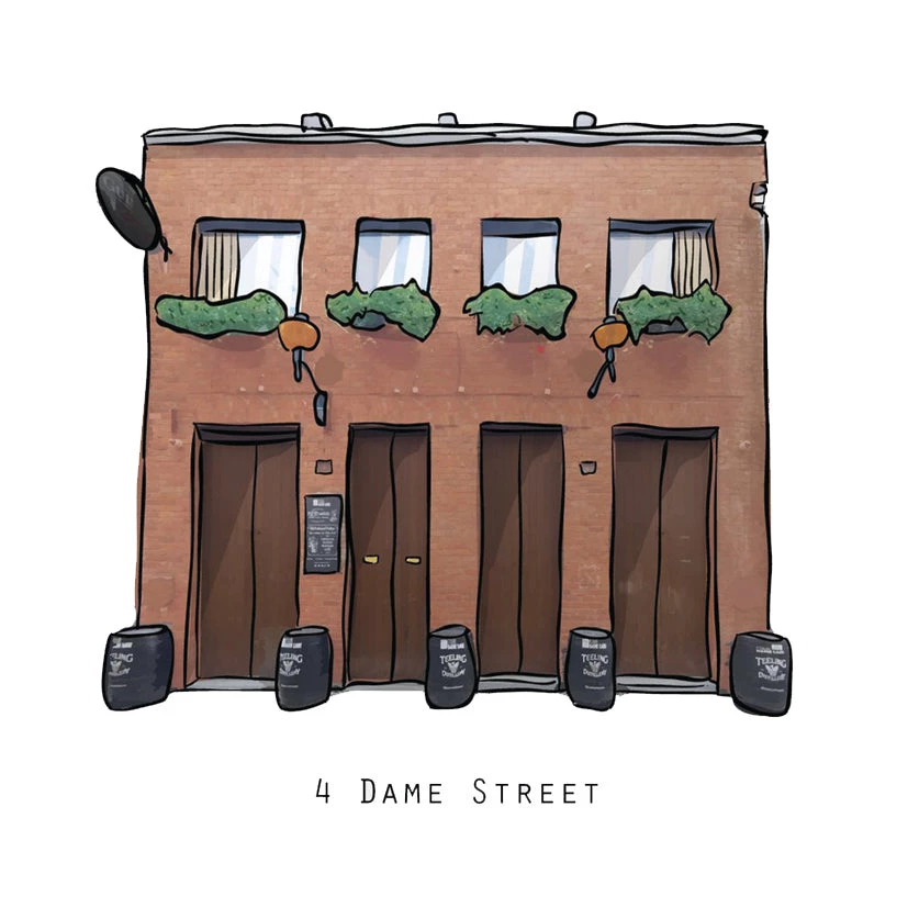 Cowfield Design Irish Pub Prints 4 DAME STREET - Dublin Pub Print - Made In Ireland