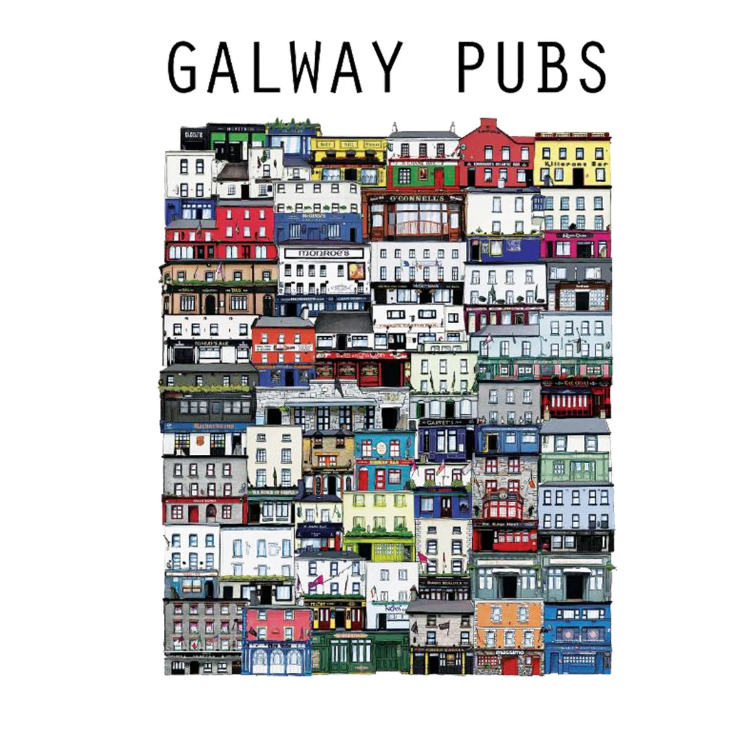 Cowfield Design GALWAY Pubs - Ultimate Bar Print - Made In Ireland
